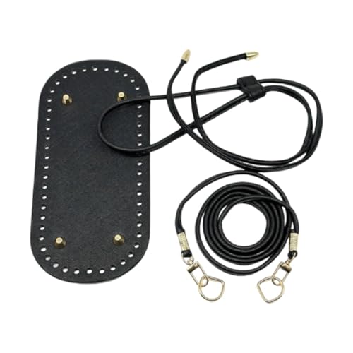 Gitohoni Beutelboden PU mit Schultergurt Und Kordelzug für DIY Taschen, Schwarz Gitohoni Beutelboden PU mit Schultergurt Und Kordelzug für DIY Taschen, Schwarz von Gitohoni