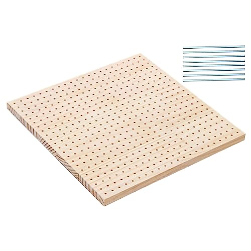 Gitohoni Häkel Blockierbretter Aus Holz mit Edelstahl für Handarbeiten Und DIY Projekte, 30 cm x 30 cm von Gitohoni