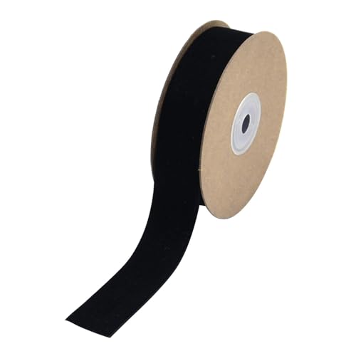 Gitohoni Samtband Bastelband Geschenkband Und Dekoband mit Robuster Nylonstruktur Zum Binden Und Dekorieren für Blumensträuße Und Einladungskarten, Schwarz von Gitohoni