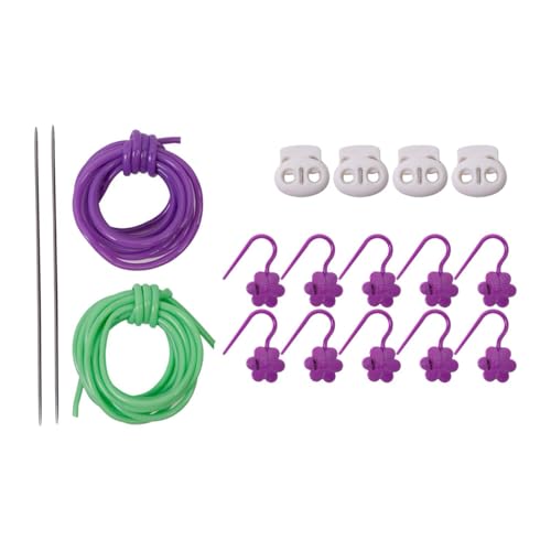 Gitohoni Stichhalter Strickstiches Keeper DIY Armband Halskette Perlen Gummi Hohlrohr Stiches Keeper Stitch Savers, Violett Green Cord Gitohoni Stichhalter Strickstiches Keeper DIY Armband Halskette Perlen Gummi Hohlrohr Stiches Keeper Stitch Savers, Violett Green Cord von Gitohoni