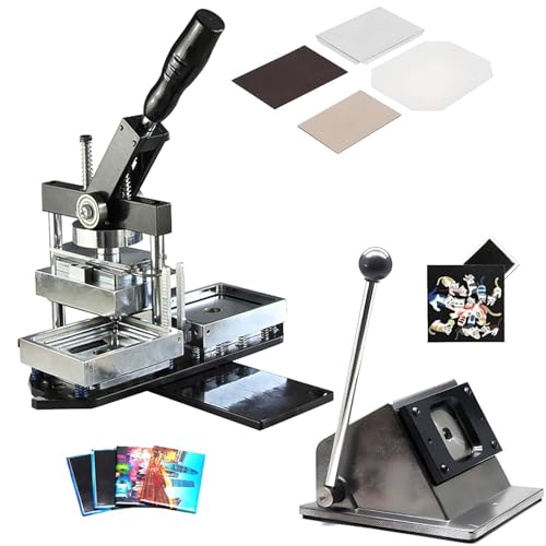 Kühlschrank Magnet Maschine, 80 x 53 mm (3 x 2 Zoll), rechteckige Kühlschrankmagnet-Maschine, DIY-Knopfpressmaschine mit 100 Sets Kühlschrankmagnet-Zubehör von Giuggiolared