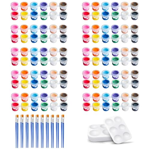 Giuneuow Mini-Acrylfarben-Set, Acrylfarbstreifen für Kinder und Erwachsene, Perfekt für Geburtstagspartys, zu Hause oder Als Geschenk für Den Unterricht von Giuneuow