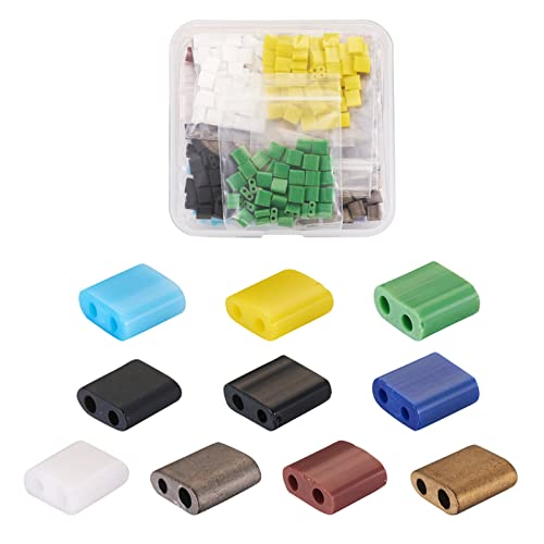 500 Stück 5 mm große Glasperlen, quadratisch, japanische Rocailles, 2-Loch, undurchsichtig, Glasperlen, lose Abstandshalter, Cabochons für Schmuckherstellung 500 Stück 5 mm große Glasperlen, quadratisch, japanische Rocailles, 2-Loch, undurchsichtig, Glasperlen, lose Abstandshalter, Cabochons für Schmuckherstellung von Givenny