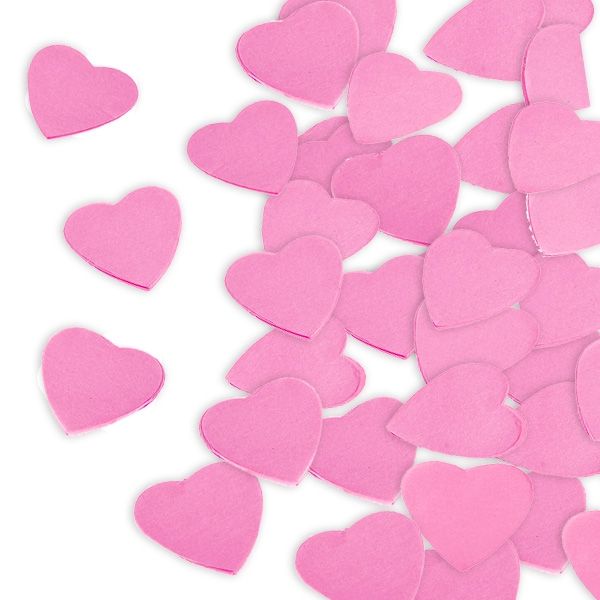 Motivkonfetti als rosa Herzen für Hochzeit / Valentinstag, 300g, 6cm von Givi Italia