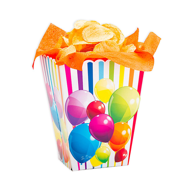 Snack-Box, "Ballon", 2 Stück, 19 cm, Popcornbox/Süßigkeiten Box, Pappe Snack-Box, "Ballon", 2 Stück, 19 cm, Popcornbox/Süßigkeiten Box, Pappe von Givi Italia