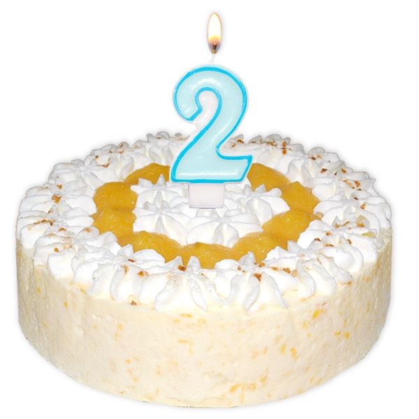 Zahlenkerze 2 in Hellblau als Torten-Deko 2. Geburtstag Jungen, 6 cm Zahlenkerze 2 in Hellblau als Torten-Deko 2. Geburtstag Jungen, 6 cm von Givi Italia