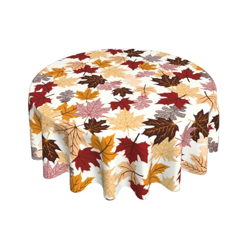 Giwawa Runde Tischdecke aus Ahornblatt, 152,4 cm, bunt, Herbstblätter, Kreis, Tischdecke, Erntedankfest, staubdicht, hitzebeständig, Tischdecke für Küche, Esszimmer, Picknick, Tischdekoration Giwawa Runde Tischdecke aus Ahornblatt, 152,4 cm, bunt, Herbstblätter, Kreis, Tischdecke, Erntedankfest, staubdicht, hitzebeständig, Tischdecke für Küche, Esszimmer, Picknick, Tischdekoration von Giwawa