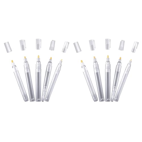 Giwnhvx 10 leere Nachfüllfarbmarker, blanko, nachfüllbar, leer, nachfüllbarer Marker zum Malen, transparente Stiftröhre Giwnhvx 10 leere Nachfüllfarbmarker, blanko, nachfüllbar, leer, nachfüllbarer Marker zum Malen, transparente Stiftröhre von Giwnhvx