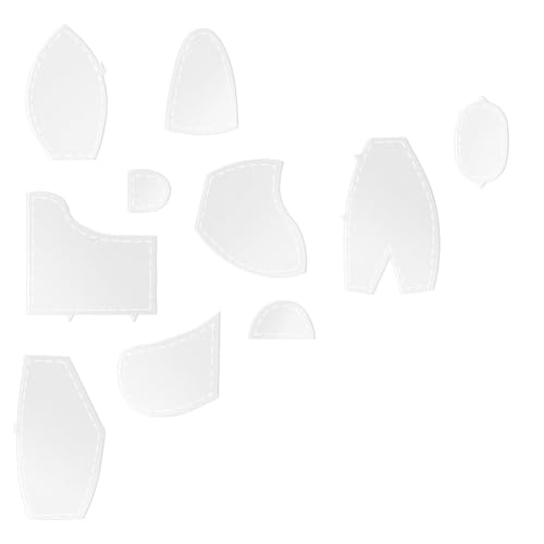 Giwnhvx 10-teiliges Schablonen-Lineal-Set, Näh-, Quilt-Vorlagen, Acryl-Quilt-Lineale und Vorlagen, 38,1 cm Giwnhvx 10-teiliges Schablonen-Lineal-Set, Näh-, Quilt-Vorlagen, Acryl-Quilt-Lineale und Vorlagen, 38,1 cm von Giwnhvx