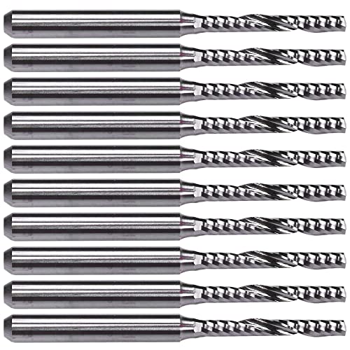 Giwnhvx 10 x 2 mm x 15 mm Hartmetall-Spiralfräser, CNC-Fräser-Bit von Giwnhvx
