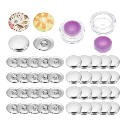 Giwnhvx 100 Sets Abdeckknopf-Set mit Werkzeugen, Stoffknopf-Set, Stoffbezug mit flacher Rückseite, einfache Installation Giwnhvx 100 Sets Abdeckknopf-Set mit Werkzeugen, Stoffknopf-Set, Stoffbezug mit flacher Rückseite, einfache Installation von Giwnhvx