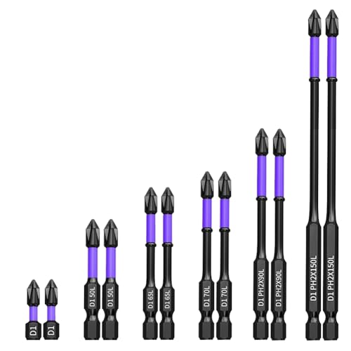 Giwnhvx 12 x verbesserte magnetische Bohrer, hohe Härte und starke magnetische Bohrer, rutschfeste und stoßfeste Bits mit Schraubendreher-Bits Giwnhvx 12 x verbesserte magnetische Bohrer, hohe Härte und starke magnetische Bohrer, rutschfeste und stoßfeste Bits mit Schraubendreher-Bits von Giwnhvx