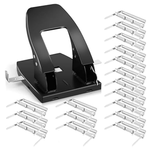 Giwnhvx 2-Lochstanzer mit 100 Ordnern, Papierbefestigung, 2-Lochstanzer für Papierordner, Ordner, 30 Blatt Kapazität Giwnhvx 2-Lochstanzer mit 100 Ordnern, Papierbefestigung, 2-Lochstanzer für Papierordner, Ordner, 30 Blatt Kapazität von Giwnhvx