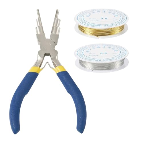 Giwnhvx 2 Rollen Schmuckdraht, 20 Gauge, biegbarer Kupferdraht mit 1 Zange, anlaufgeschützter Kupferdraht Giwnhvx 2 Rollen Schmuckdraht, 20 Gauge, biegbarer Kupferdraht mit 1 Zange, anlaufgeschützter Kupferdraht von Giwnhvx
