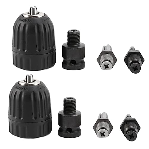 Giwnhvx 2 Stück 0,8–10 mm präziser Schnellspannbohrfutter-Konverter 3/8 Zoll - 24UNF Gewinde Schnellwechseladapter mit Sechskantschaft Giwnhvx 2 Stück 0,8–10 mm präziser Schnellspannbohrfutter-Konverter 3/8 Zoll - 24UNF Gewinde Schnellwechseladapter mit Sechskantschaft von Giwnhvx