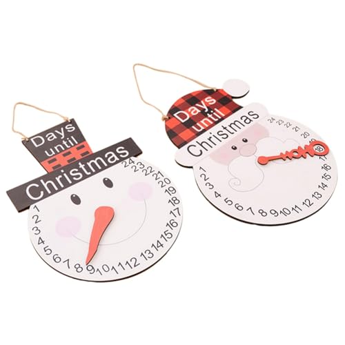 Giwnhvx 2 Stück Holz Weihnachtsmann - Weihnachts - Adventskalender Weihnachts - Advent Collection Deko Holz Wiederverwendbar Holz Countdown Kalender Giwnhvx 2 Stück Holz Weihnachtsmann - Weihnachts - Adventskalender Weihnachts - Advent Collection Deko Holz Wiederverwendbar Holz Countdown Kalender von Giwnhvx