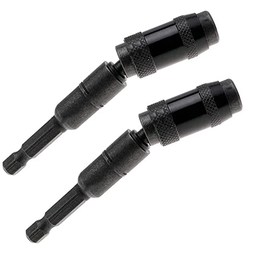 Giwnhvx 2 Stück magnetische Schwenkbohrerhalterspitze, 1/4 Zoll, 20° biegbar, magnetische Bohrerverlängerung, Schnellwechsel-Bit, Schwarz Giwnhvx 2 Stück magnetische Schwenkbohrerhalterspitze, 1/4 Zoll, 20° biegbar, magnetische Bohrerverlängerung, Schnellwechsel-Bit, Schwarz von Giwnhvx