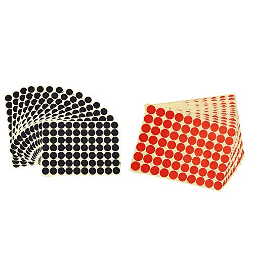 Giwnhvx 2 x 19 mm Kreise, runde Code-Aufkleber, selbstklebend, Schwarz und Rot Giwnhvx 2 x 19 mm Kreise, runde Code-Aufkleber, selbstklebend, Schwarz und Rot von Giwnhvx