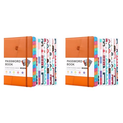Giwnhvx 2 x Passwort-Haltebuch mit alphabetischen Registerkarten für Passwort, Notizbuch für Internet-Website, Adress-Log-in-Detail, A Giwnhvx 2 x Passwort-Haltebuch mit alphabetischen Registerkarten für Passwort, Notizbuch für Internet-Website, Adress-Log-in-Detail, A von Giwnhvx
