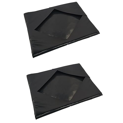 Giwnhvx 2 x Wärmeplattenabdeckungen, wiederverwendbar, antihaftbeschichtet, zum Schutz der Sublimations-Wärmepressmaschine (schwarz, 38,1 x 38,1 cm), einfache Installation von Giwnhvx