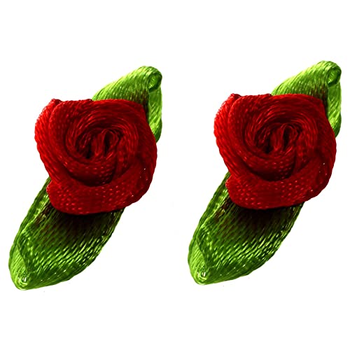 Giwnhvx 200 Stück Mini-Satinband Rose Blume Blatt Hochzeit Dekor Applikationen Nähen DIY Hauptfarbe: Rot Giwnhvx 200 Stück Mini-Satinband Rose Blume Blatt Hochzeit Dekor Applikationen Nähen DIY Hauptfarbe: Rot von Giwnhvx