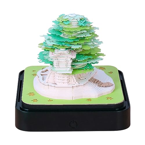 Giwnhvx 2024 Kalender-Notizblock, Schreibtischkalender mit LED-Lichtern, 3D-Notizblock, Papierschnitzerei, Geschenk, Desktop-Dekoration für Büro B, ca. 9,8 x 9,8 x 8,5 cm Giwnhvx 2024 Kalender-Notizblock, Schreibtischkalender mit LED-Lichtern, 3D-Notizblock, Papierschnitzerei, Geschenk, Desktop-Dekoration für Büro B, ca. 9,8 x 9,8 x 8,5 cm von Giwnhvx