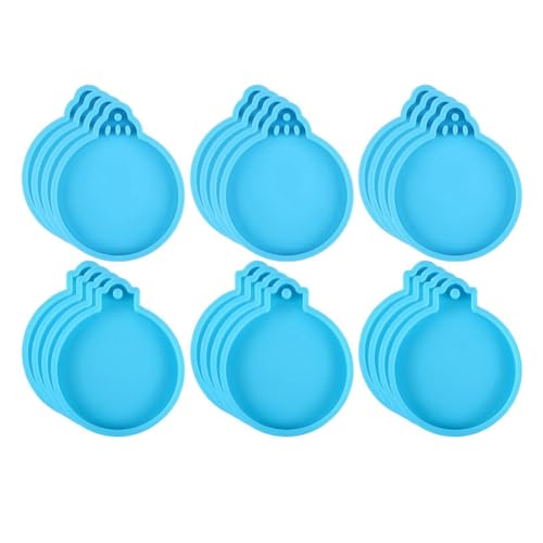Giwnhvx 24 Stück Harzformen, 2 Stile, runde Silikon-Epoxidharz-Formen, Gießformen mit Seil, Weihnachtsdekoration, Blau Giwnhvx 24 Stück Harzformen, 2 Stile, runde Silikon-Epoxidharz-Formen, Gießformen mit Seil, Weihnachtsdekoration, Blau von Giwnhvx