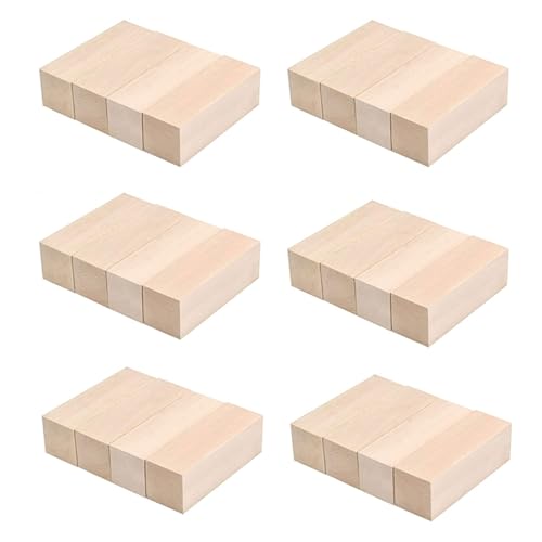 Giwnhvx 24 x große Schnitzholzblöcke, Holzblöcke, Lindenholz, unlackiertes Set Giwnhvx 24 x große Schnitzholzblöcke, Holzblöcke, Lindenholz, unlackiertes Set von Giwnhvx