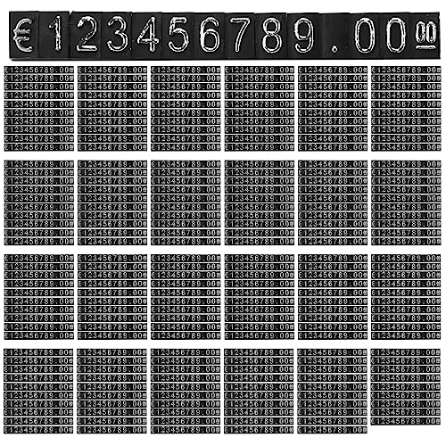 Giwnhvx 240 Sets Kunststoffwürfel, Preisschilder, verstellbarer Zahlenständer, Rahmen, Etiketten-Shop Giwnhvx 240 Sets Kunststoffwürfel, Preisschilder, verstellbarer Zahlenständer, Rahmen, Etiketten-Shop von Giwnhvx