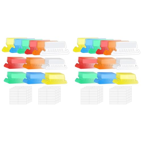 Giwnhvx 240 Sets mehrfarbige Hängeregistraturen mit Blanko-Einsätzen, 5,1 cm, Kunststoff-Hängeregistraturen zum Aufhängen von Ordnern Giwnhvx 240 Sets mehrfarbige Hängeregistraturen mit Blanko-Einsätzen, 5,1 cm, Kunststoff-Hängeregistraturen zum Aufhängen von Ordnern von Giwnhvx