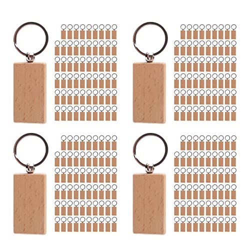 Giwnhvx 240 Stück Blanko-Rechteck-Schlüsselanhänger aus Holz, zum Basteln, für DIY-Geschenke Giwnhvx 240 Stück Blanko-Rechteck-Schlüsselanhänger aus Holz, zum Basteln, für DIY-Geschenke von Giwnhvx