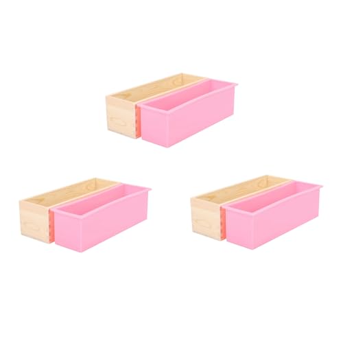 Giwnhvx 3 x 1200 g Seifenform aus Holz, Silikoneinsatz, rechteckig, Laib Swirl Seifenform, Werkzeug, DIY, Seife, Kerzen, Form Giwnhvx 3 x 1200 g Seifenform aus Holz, Silikoneinsatz, rechteckig, Laib Swirl Seifenform, Werkzeug, DIY, Seife, Kerzen, Form von Giwnhvx
