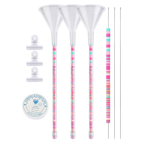 Giwnhvx 3 x Tonperlen-Werkzeug-Set, Perlen-Trichter, Armbandherstellung, Trichter, Perlennadeln Giwnhvx 3 x Tonperlen-Werkzeug-Set, Perlen-Trichter, Armbandherstellung, Trichter, Perlennadeln von Giwnhvx
