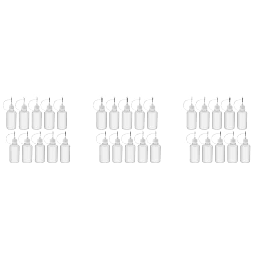 Giwnhvx 30 Stück 30 ml Kunststoff-Applikator-Flaschen, nachfüllbar, mit Nadelspitzenkappen für Klebstoff, DIY Giwnhvx 30 Stück 30 ml Kunststoff-Applikator-Flaschen, nachfüllbar, mit Nadelspitzenkappen für Klebstoff, DIY von Giwnhvx