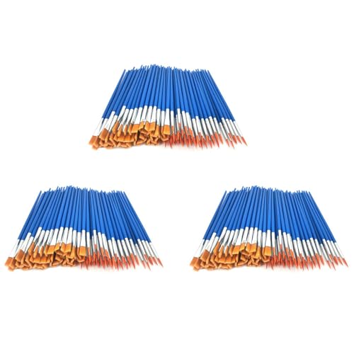 Giwnhvx 360-teiliges Pinsel-Set für flache und runde Malerei, Haarbürsten aus Nylon, flache Spitze für Acrylölmalerei für Partys von Giwnhvx