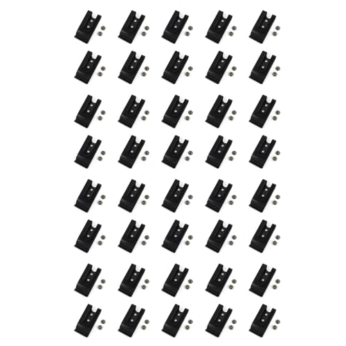 Giwnhvx 40 Stück 56 x 25 mm Doppellöcher, Metall-Federgürtel-Clip, Schnallen, Zubehör mit 8 mm Kappen-Schrauben, 40 Stück Giwnhvx 40 Stück 56 x 25 mm Doppellöcher, Metall-Federgürtel-Clip, Schnallen, Zubehör mit 8 mm Kappen-Schrauben, 40 Stück von Giwnhvx