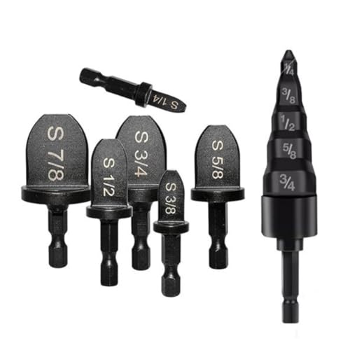 Giwnhvx 7-teiliges schwarzes Stahlrohr-Expander-Bohrer, 5-in-1-Klimaanlage, Kupferrohr-Expander Giwnhvx 7-teiliges schwarzes Stahlrohr-Expander-Bohrer, 5-in-1-Klimaanlage, Kupferrohr-Expander von Giwnhvx