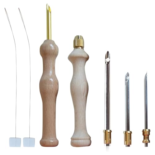 Giwnhvx 7-teiliges verstellbares Stanznadel-Stickset für Erwachsene – komplettes Anfänger-Set mit Werkzeugen – perfekt für Stanznadeln von Giwnhvx