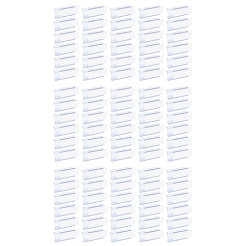 Giwnhvx 90 x Drahtregal-Etikettenhalter, 90 Stück, Kunststoff-Drahtregal-Etiketten-Clips mit Etikettenpapier, abnehmbarer Drahtregal, Etikettenhalter Giwnhvx 90 x Drahtregal-Etikettenhalter, 90 Stück, Kunststoff-Drahtregal-Etiketten-Clips mit Etikettenpapier, abnehmbarer Drahtregal, Etikettenhalter von Giwnhvx