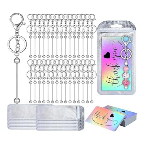 Giwnhvx Beadable Schlüsselanhänger Bar Wiederverschließbare Beutel für DIY Handwerk Schlüsselanhänger Projekte Anhänger Geschenk Giwnhvx Beadable Schlüsselanhänger Bar Wiederverschließbare Beutel für DIY Handwerk Schlüsselanhänger Projekte Anhänger Geschenk von Giwnhvx
