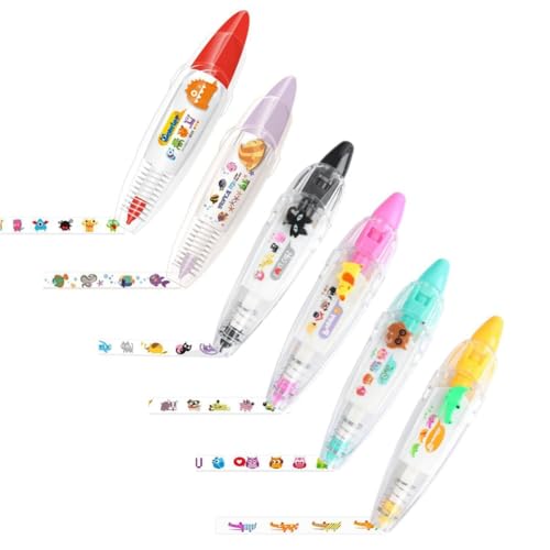 Giwnhvx Dekorativer Stift zum Selbermachen, Cartoon-Typ, Ally-Pocket-Bandstift, niedliche Tiere, Scrapbooking, Tagebuch, Dekoration, Klebeband, A-6 Stück, einfach zu installieren, einfach zu bedienen Giwnhvx Dekorativer Stift zum Selbermachen, Cartoon-Typ, Ally-Pocket-Bandstift, niedliche Tiere, Scrapbooking, Tagebuch, Dekoration, Klebeband, A-6 Stück, einfach zu installieren, einfach zu bedienen von Giwnhvx