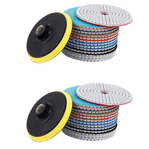 Giwnhvx Diamant-Polierpads, 100 mm, nass/trocken, für Stein, Beton, Marmor, Polieren, Schleifscheiben-Set, 30 Stück Giwnhvx Diamant-Polierpads, 100 mm, nass/trocken, für Stein, Beton, Marmor, Polieren, Schleifscheiben-Set, 30 Stück von Giwnhvx