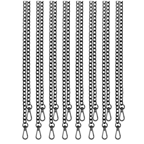 Giwnhvx Ersatzkette für Handtaschen, Metall, DIY, Schultertasche, 119 cm, Schwarz, 8 Stück Giwnhvx Ersatzkette für Handtaschen, Metall, DIY, Schultertasche, 119 cm, Schwarz, 8 Stück von Giwnhvx