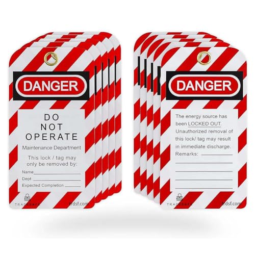 Giwnhvx Etiketten mit Aufschrift "Danger Do Not Operate", Warnung, Wartung, Gepäckanhänger zum Verschließen von Etiketten, Ausrüstungsreparatur, einfache Installation Giwnhvx Etiketten mit Aufschrift "Danger Do Not Operate", Warnung, Wartung, Gepäckanhänger zum Verschließen von Etiketten, Ausrüstungsreparatur, einfache Installation von Giwnhvx