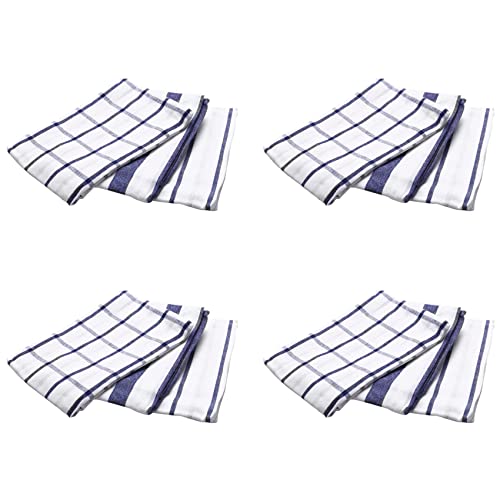 Giwnhvx Geschirrtuch, 12 Stück, blau-weiß gestreift, Küchentuch, Serviette, Tischdecke, 100 % Baumwolle, gewebter Stoff Giwnhvx Geschirrtuch, 12 Stück, blau-weiß gestreift, Küchentuch, Serviette, Tischdecke, 100 % Baumwolle, gewebter Stoff von Giwnhvx