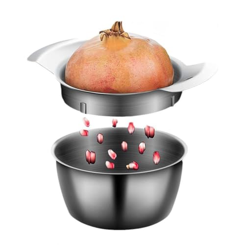 Giwnhvx Granatapfelschäler Werkzeug Edelstahl Granatapfel Sämaschine Granatapfel Arils Entfernungswerkzeug mit Schüssel und Holzhammer Giwnhvx Granatapfelschäler Werkzeug Edelstahl Granatapfel Sämaschine Granatapfel Arils Entfernungswerkzeug mit Schüssel und Holzhammer von Giwnhvx