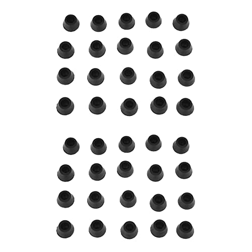 Giwnhvx Gummi-Möbelbein-Endkappen, 16 mm Durchmesser, Schwarz, 40 Stück von Giwnhvx