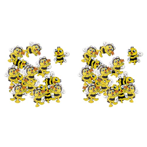 Giwnhvx Holzformen, Bienen-Verzierungen für Scrapbooking, Basteln, dekorative Knöpfe, flache Rückseite, Kartenherstellung, Dekoration, 40 Stück Giwnhvx Holzformen, Bienen-Verzierungen für Scrapbooking, Basteln, dekorative Knöpfe, flache Rückseite, Kartenherstellung, Dekoration, 40 Stück von Giwnhvx