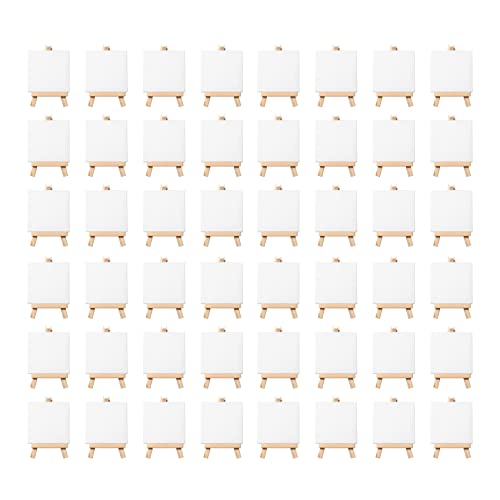 Giwnhvx Künstler-Mini-Leinwand und 12,7 cm Mini-Staffelei, 7,6 x 7,6 cm, Malerei, Basteln, Zeichnen, 48 Mini-Leinwände und 48 Mini-Staffeleien Giwnhvx Künstler-Mini-Leinwand und 12,7 cm Mini-Staffelei, 7,6 x 7,6 cm, Malerei, Basteln, Zeichnen, 48 Mini-Leinwände und 48 Mini-Staffeleien von Giwnhvx