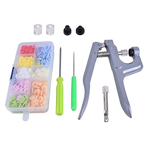 Giwnhvx Kunststoff Druckknöpfe und Druckknopfzangen Set 80 Sets T3 T5 Knöpfe Verschlüsse zum Nähen und Basteln Giwnhvx Kunststoff Druckknöpfe und Druckknopfzangen Set 80 Sets T3 T5 Knöpfe Verschlüsse zum Nähen und Basteln von Giwnhvx